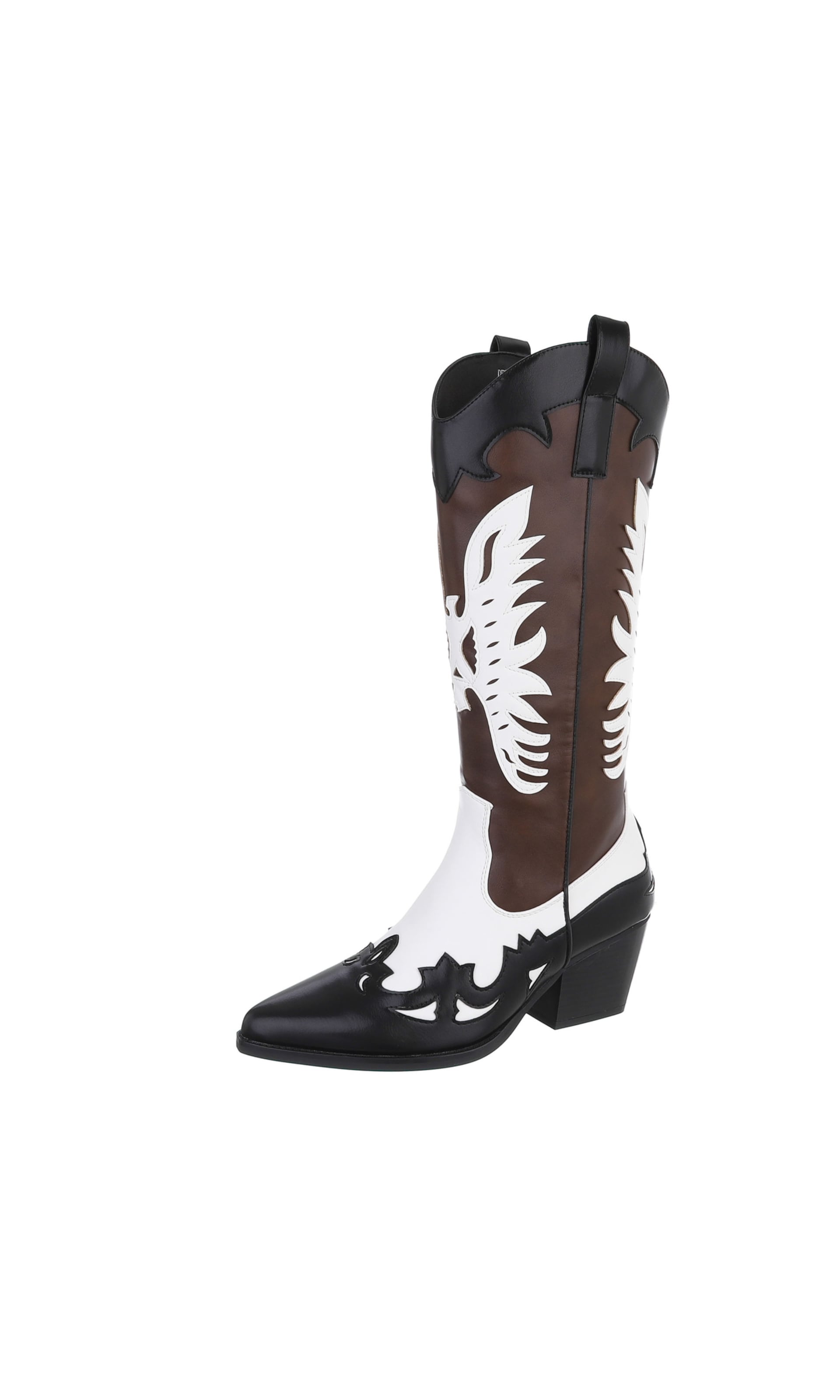 Ital-Design Cowboy Boots in Black: front