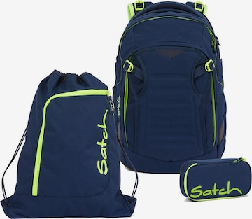 Satch Backpack 'Satch Match Schulrucksack Set 3tlg' in Blue: front