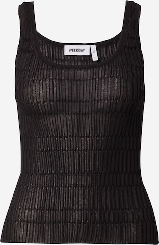 WEEKDAY Knitted top 'Claire' in Black: front