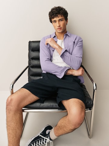 Next Regular Fit Hemd in Lila