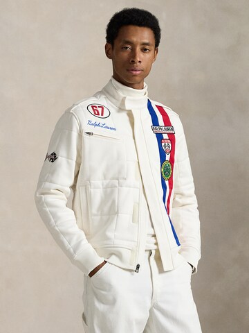 Giacca di felpa di Polo Ralph Lauren in bianco: frontale