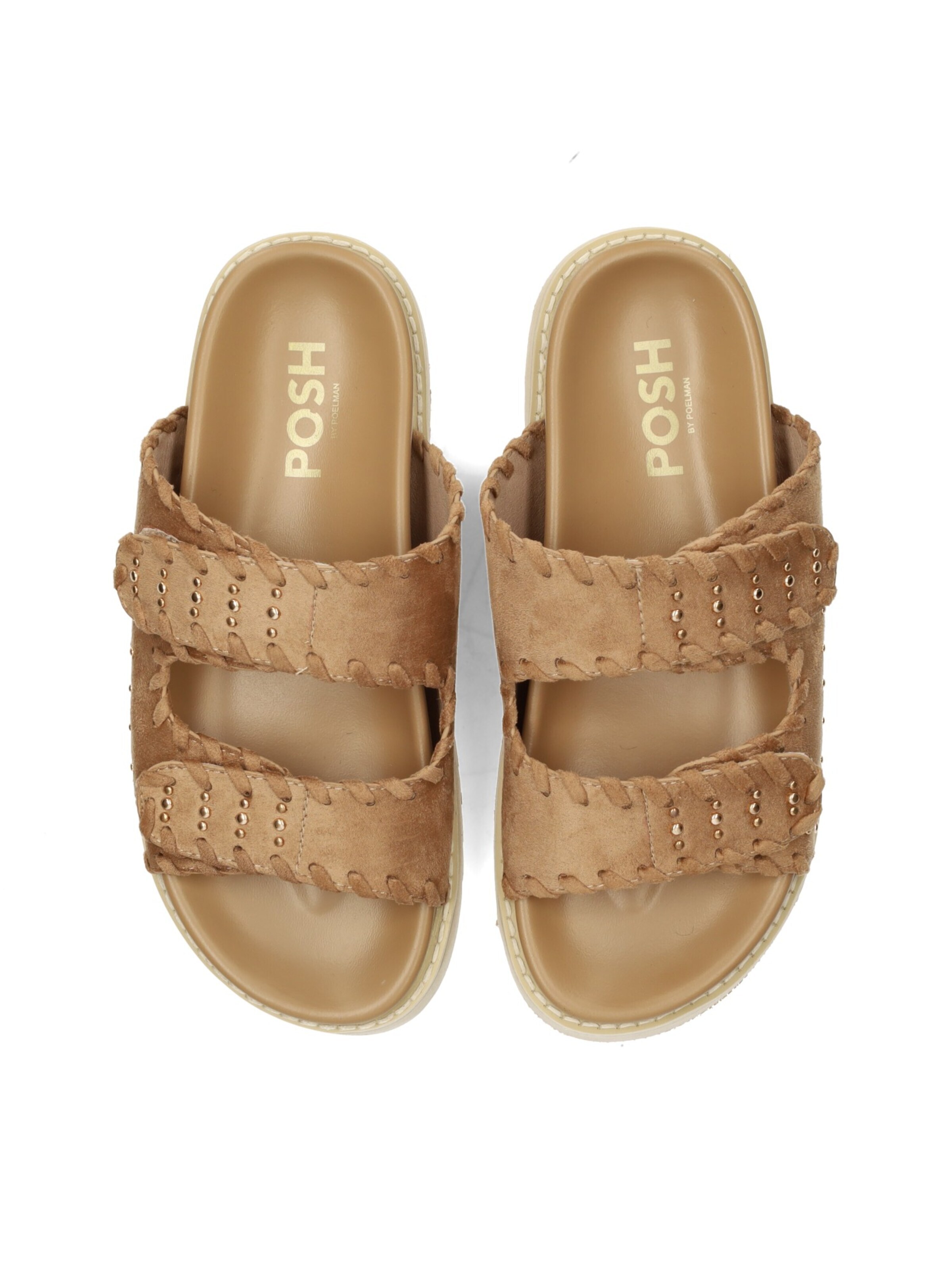 POSH by Poelman Strap Sandals 'Gaby' in Beige