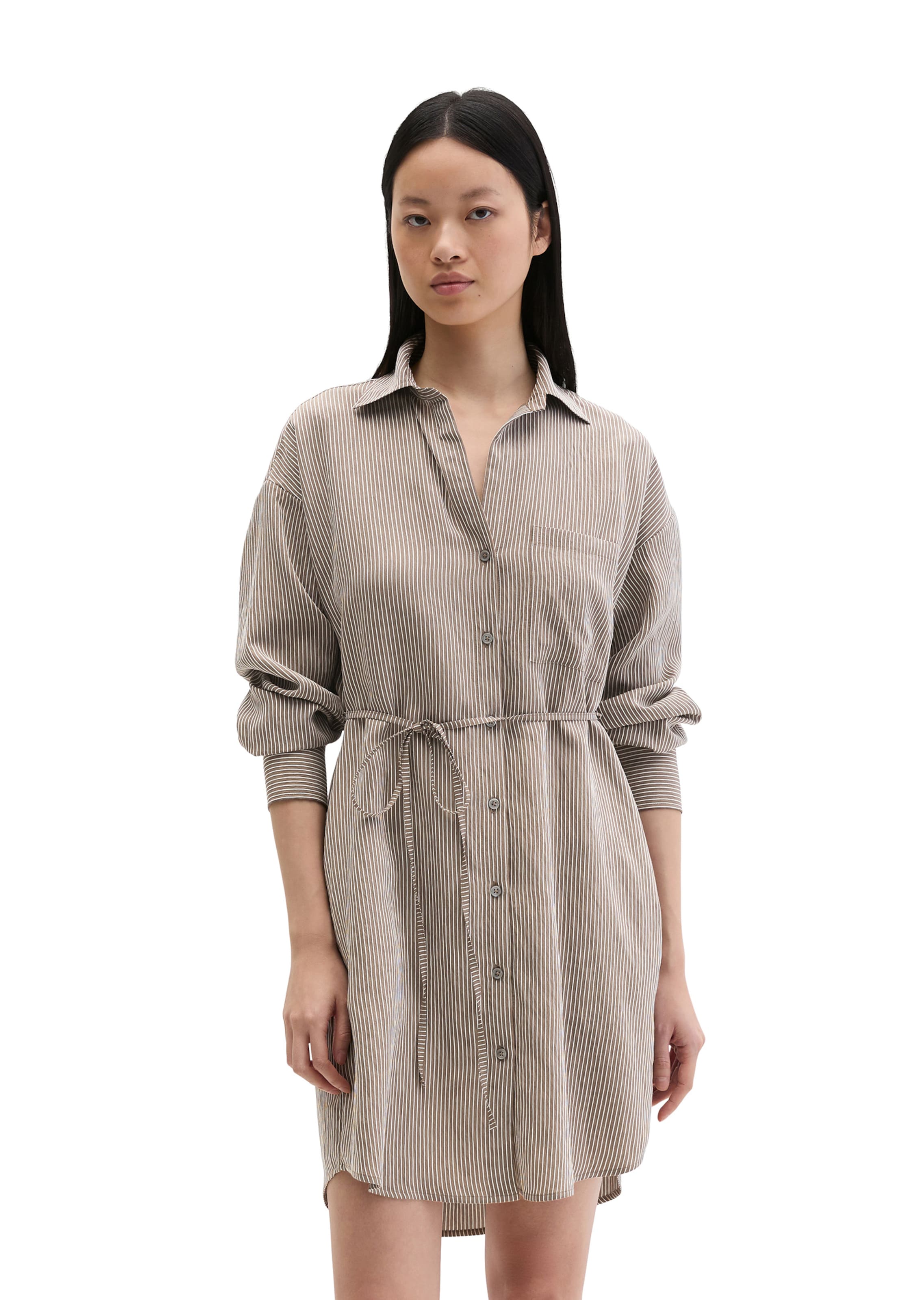 Marc O'Polo Shirt dress in Brown: front