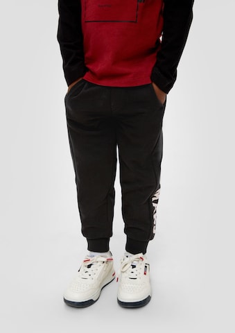 s.Oliver Tapered Pants in Black: front