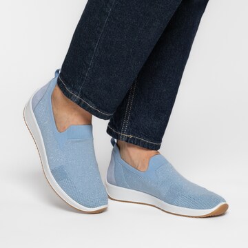 ARA Slip-Ons in Blue: front