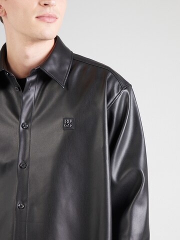 HUGO Comfort fit Button Up Shirt 'Ellisoe' in Black
