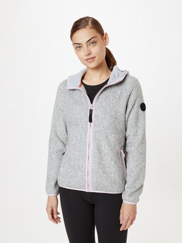 ICEPEAK Athletic Fleece Jacket 'ADDIE' in Grey: front