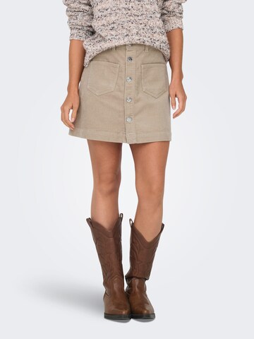 ONLY - Falda 'ONLAmazing' en beige: frente