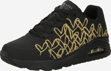 Sneaker bassa 'Uno' di SKECHERS in nero: frontale