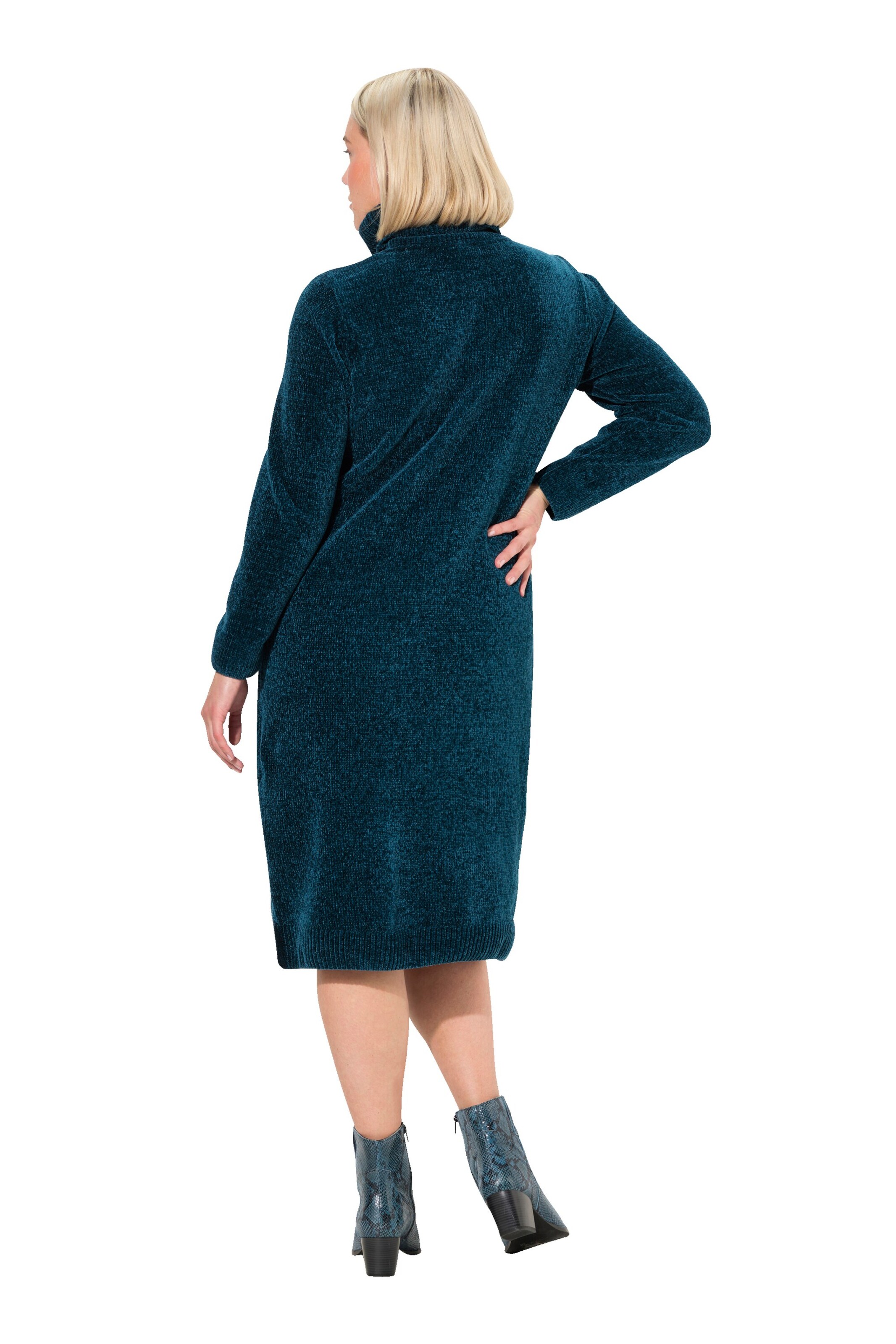 Ulla Popken Gebreide jurk in Blauw