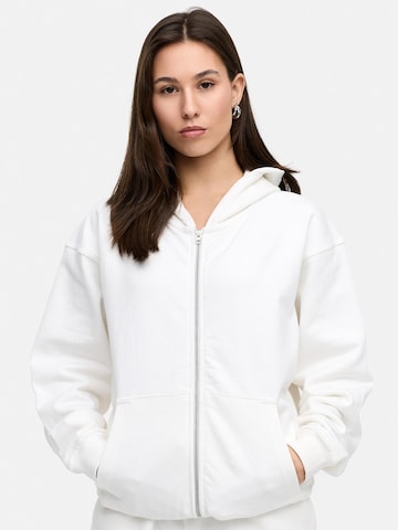 Daily Cotton Zip-Up Hoodie 'DCLUGO' in White: front