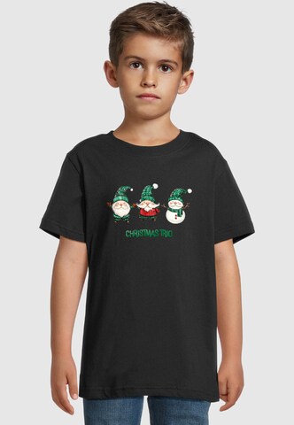 Merchcode Shirt 'Christmas Santa Trio' in Black: front