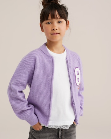 WE Fashion Kardigan – fialová: přední strana