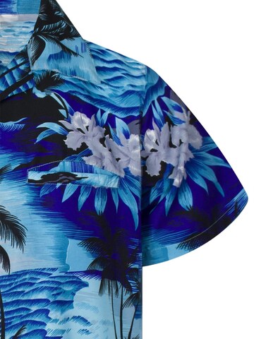 King Kameha Shirt 'Surf' in Blue