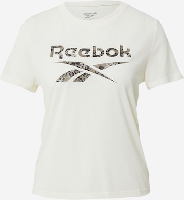 Reebok Skinny Functioneel shirt 'Modern Safari' in Wit: voorkant