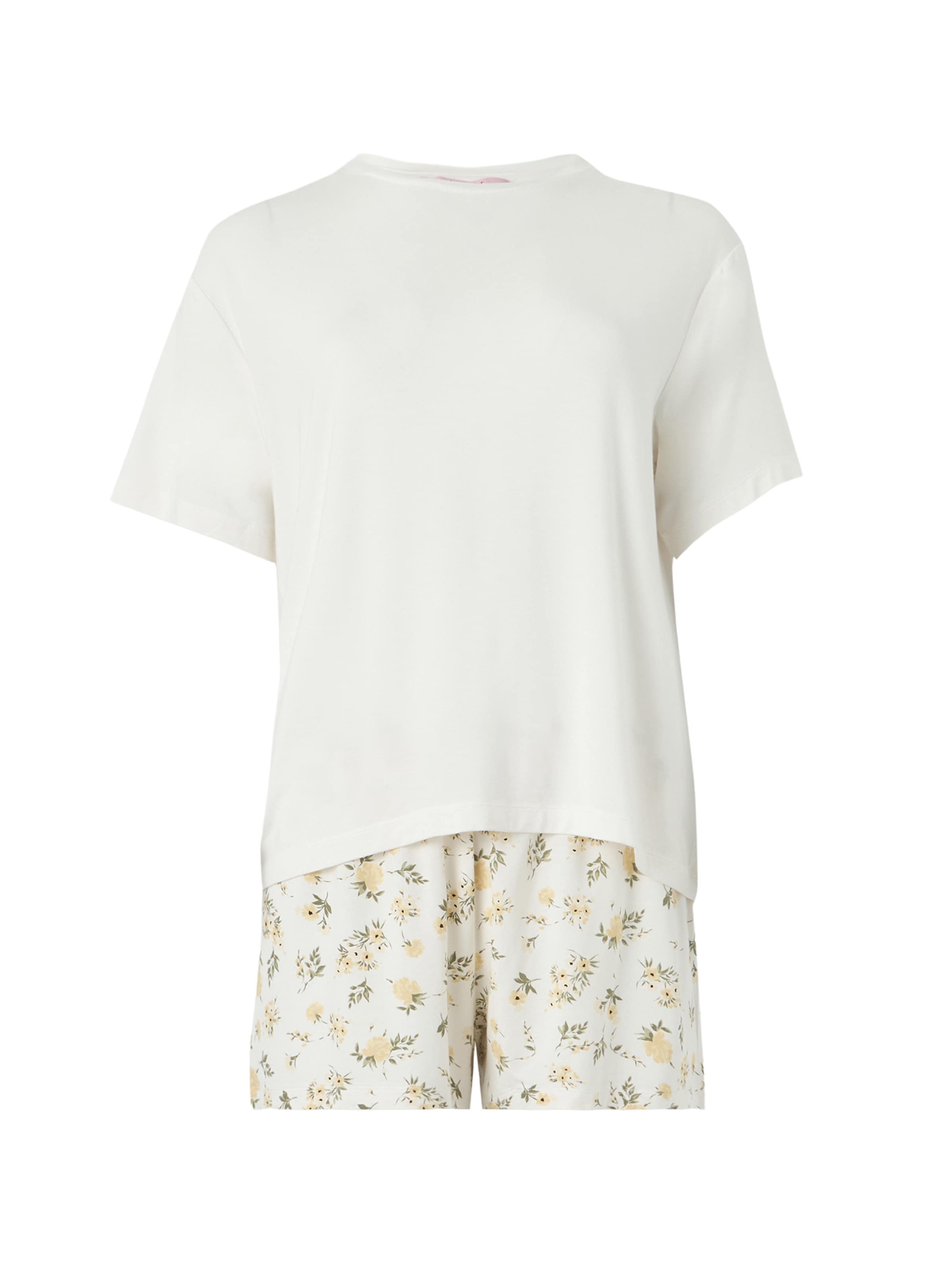 Hunkemöller - Pijama de pantalón corto 'Daisy' en beige: frente