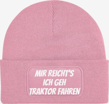 Youth Designz Mütze 'Mir reichts – Traktor fahren' in Pink: Vorderseite