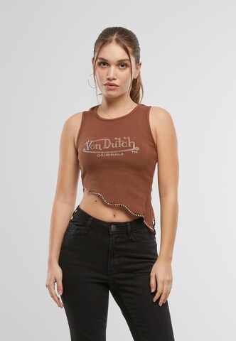 Von Dutch Originals Top 'Shay' in Braun: Vorderseite