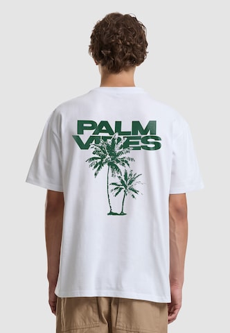Mister Tee T-Shirt 'Palm Vibes' in Weiß: Vorderseite