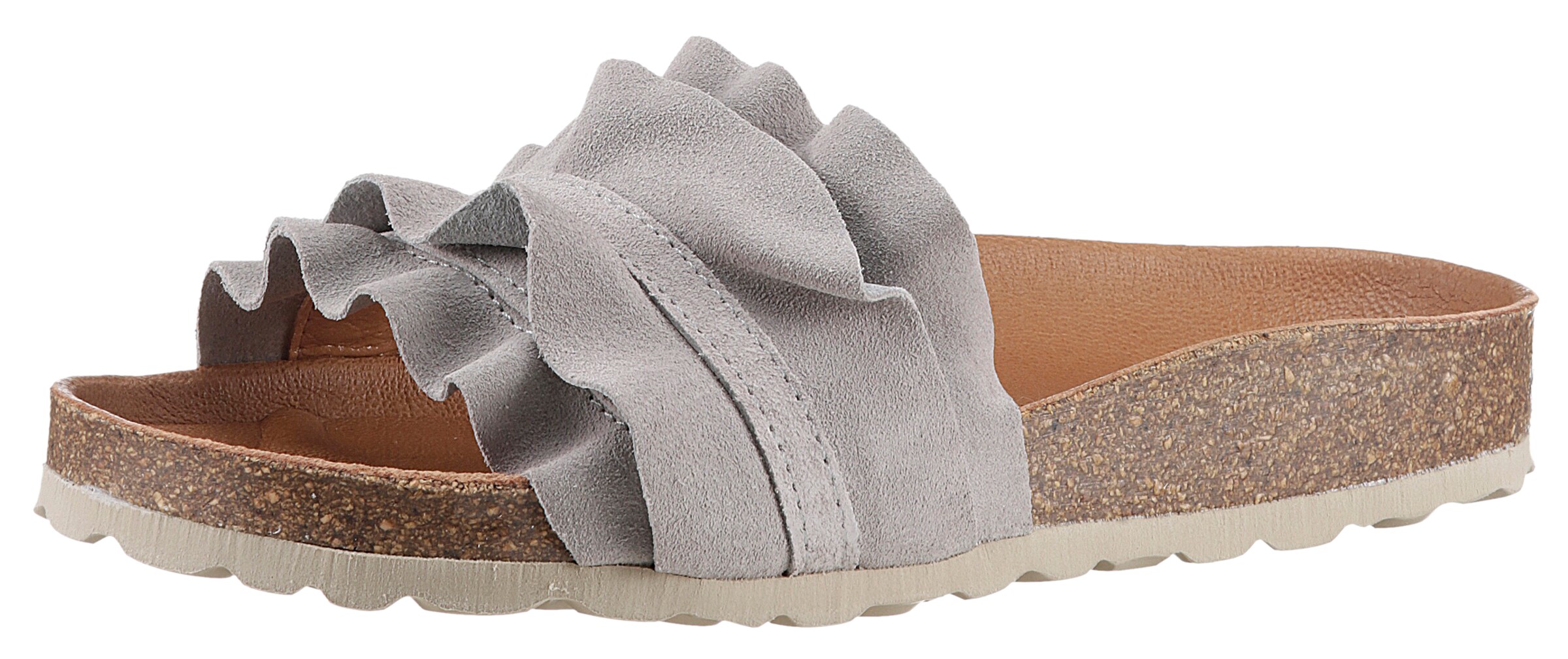 VERBENAS Pantolette in Grau: Vorderseite