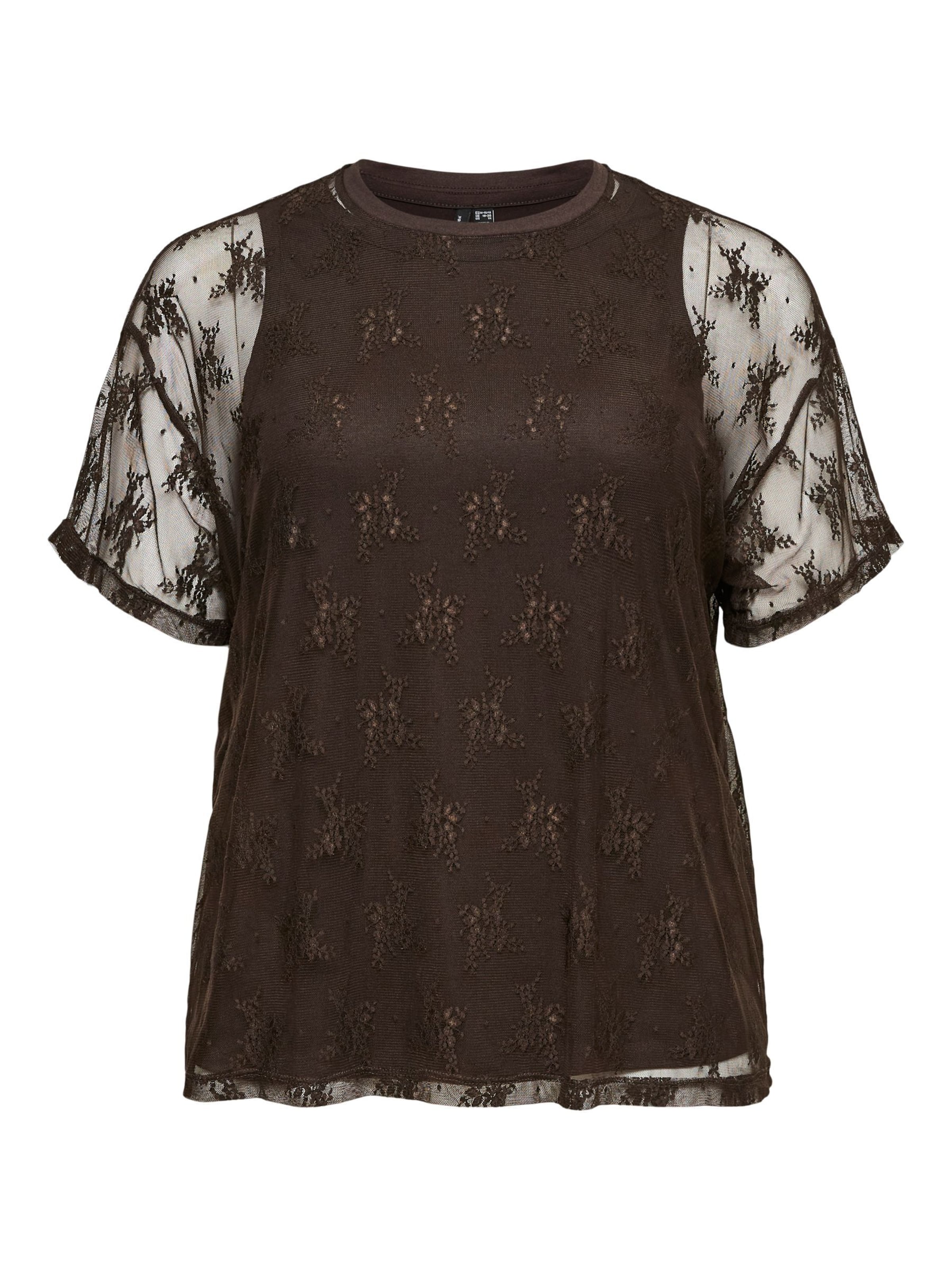 Vero Moda Curve Shirt 'NIKITA' in Bruin: voorkant