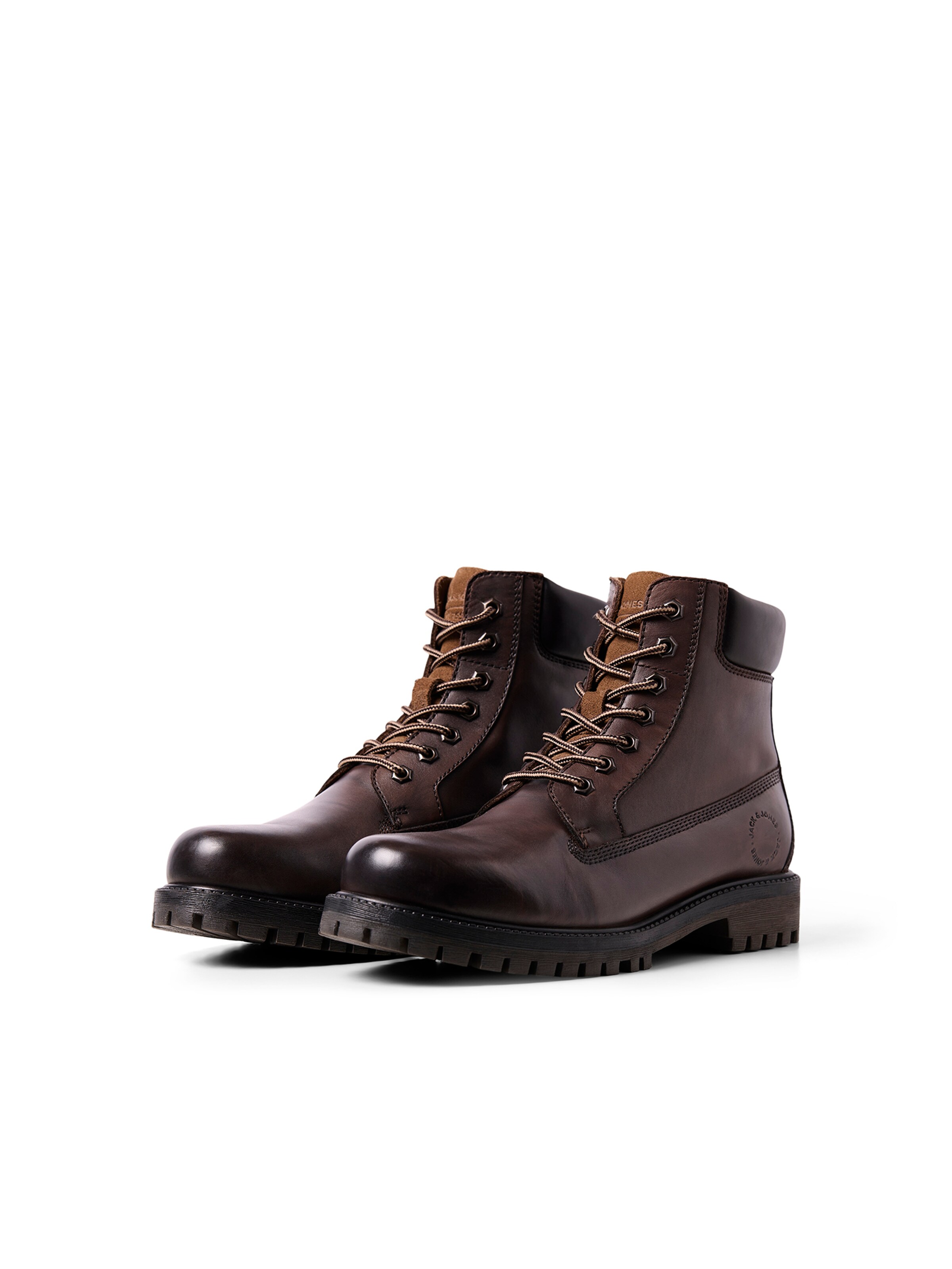 JACK & JONES - Botas con cordones 'JFWMONTANA' en marrón