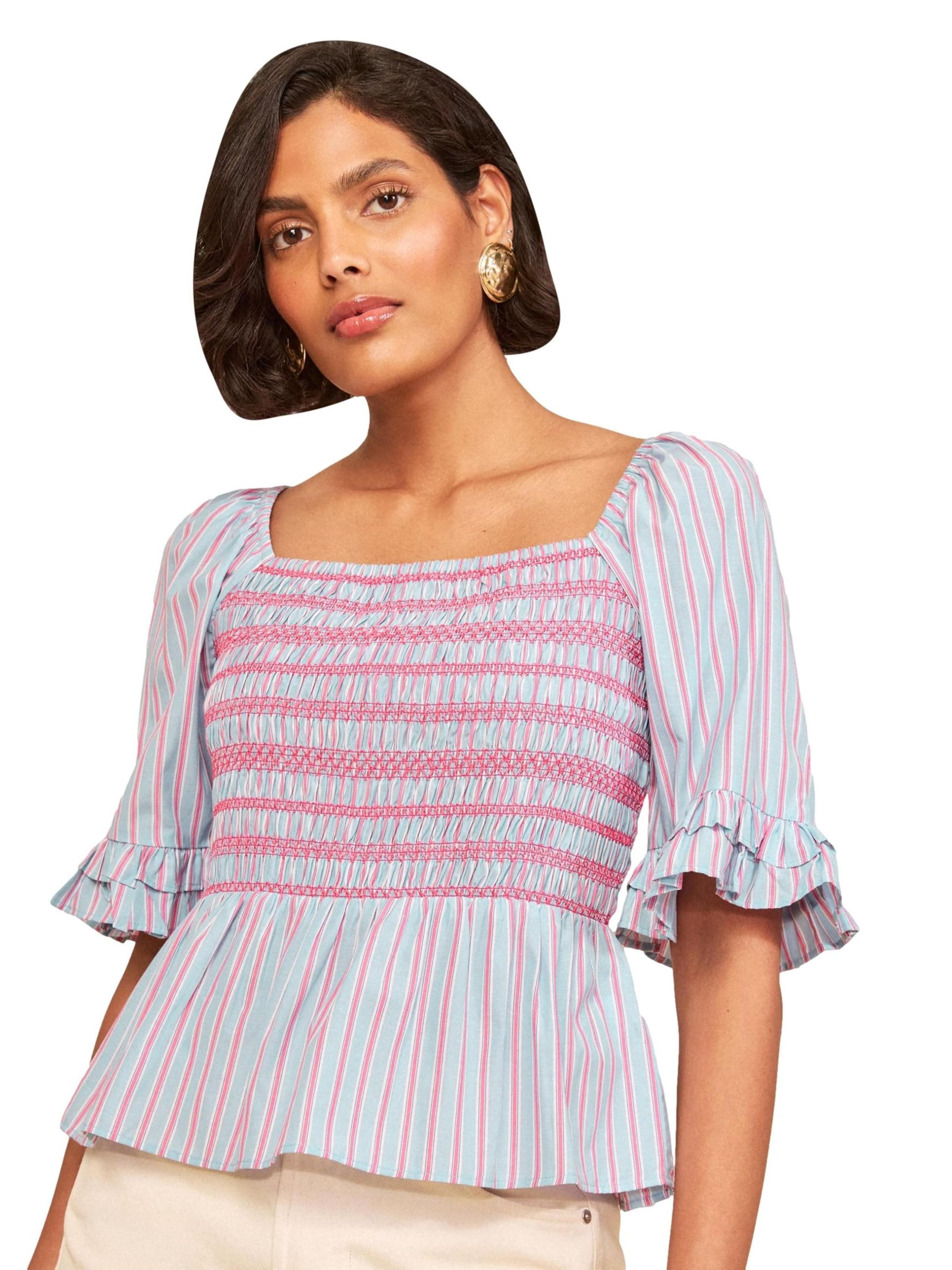 love & roses Bluse i blå: forside