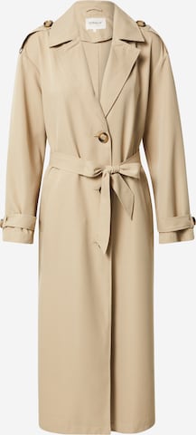 ONLY Ανοιξιάτικο και φθινοπωρινό παλτό 'Line' σε μπεζ: μπροστά