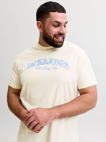 Jack & Jones Plus - Camiseta 'JORCassis' en blanco