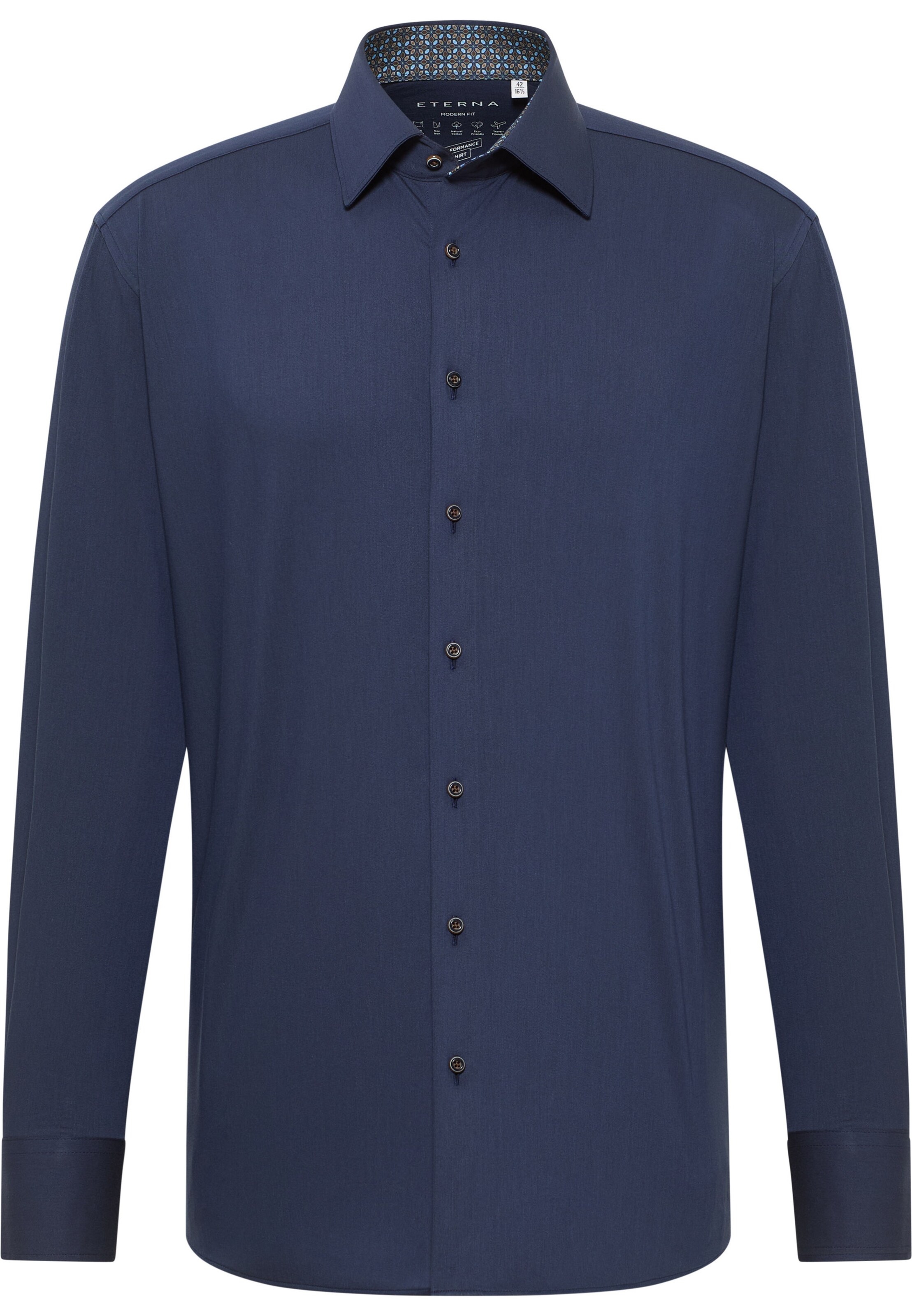 ETERNA Regular fit Business shirt in Blue: front