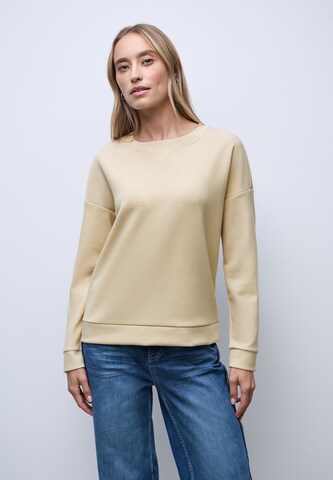 STREET ONE Sweatshirt in Beige: front