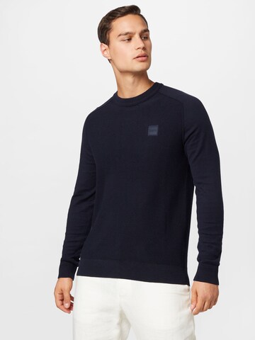 BOSS Orange Sweater 'Kesom' in Blue: front