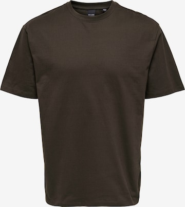 Only & Sons Shirt 'Fred' in Brown: front