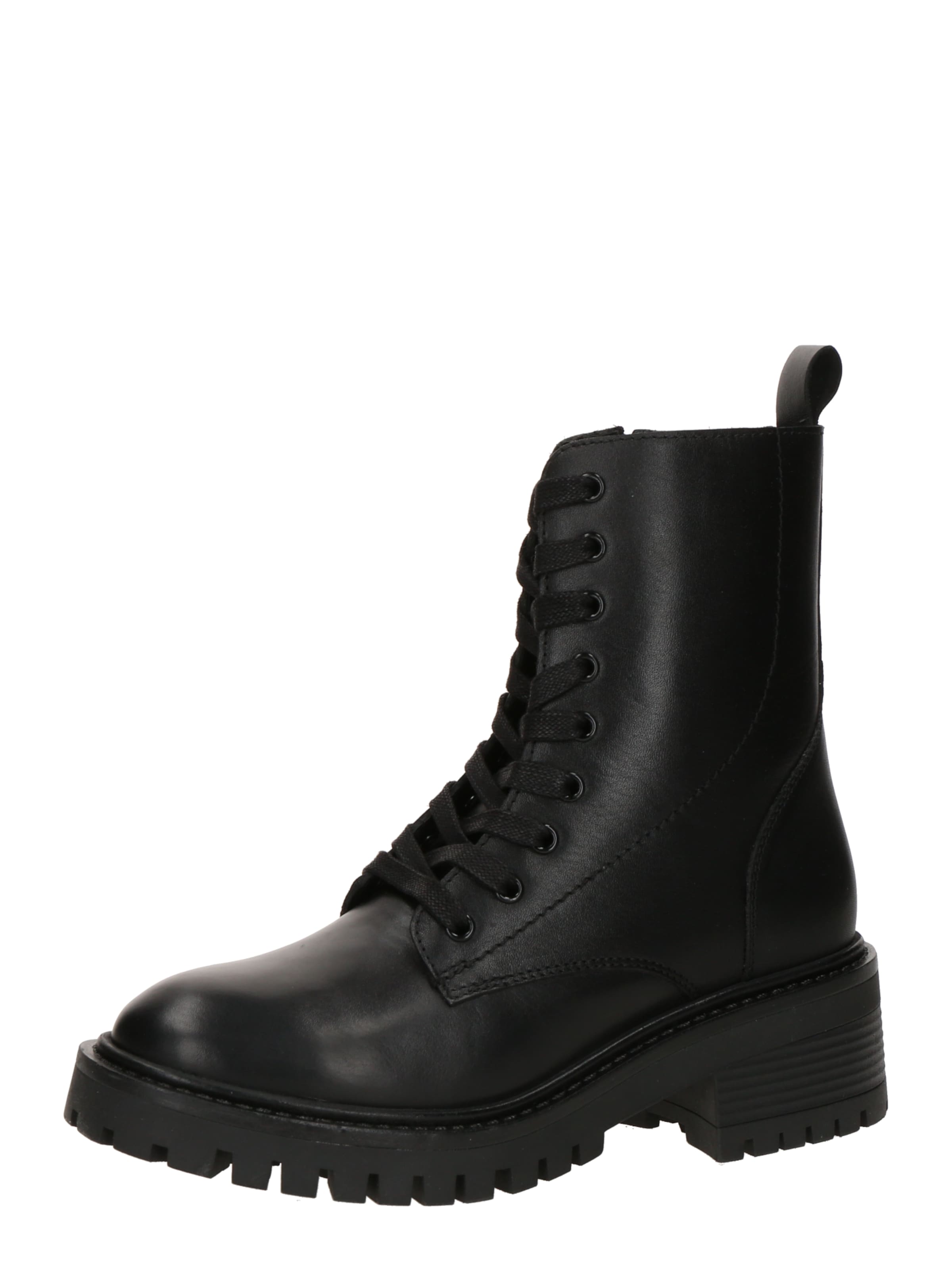 ABOUT YOU Schnürstiefelette 'Ines' in Schwarz: Vorderseite