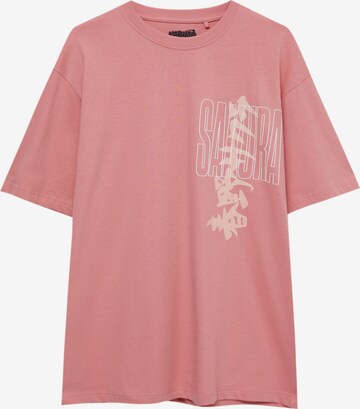 Pull&Bear T-shirt i rosa: framsida