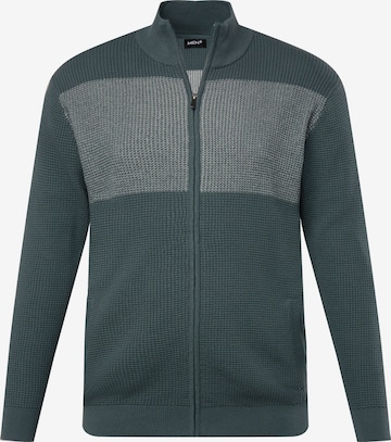 Men Plus Gebreid vest in Blauw: voorkant