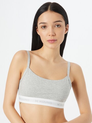 KUUNO Bralette Bra in Grey: front