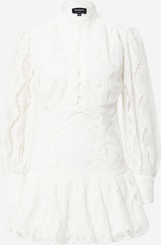 Robe-chemise 'REMY' Bardot en blanc : devant