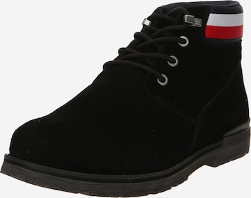 Boots stringati di TOMMY HILFIGER in nero: frontale