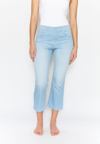 Angels Bootcut Jeans 'Leni Crop' in Blauw: voorkant