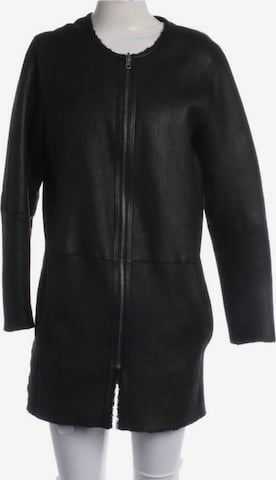 Ba&sh Lederjacke / Ledermantel XXS in Schwarz: Vorderseite