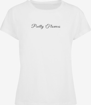 Merchcode Shirt 'Pretty Flowers' in White: front