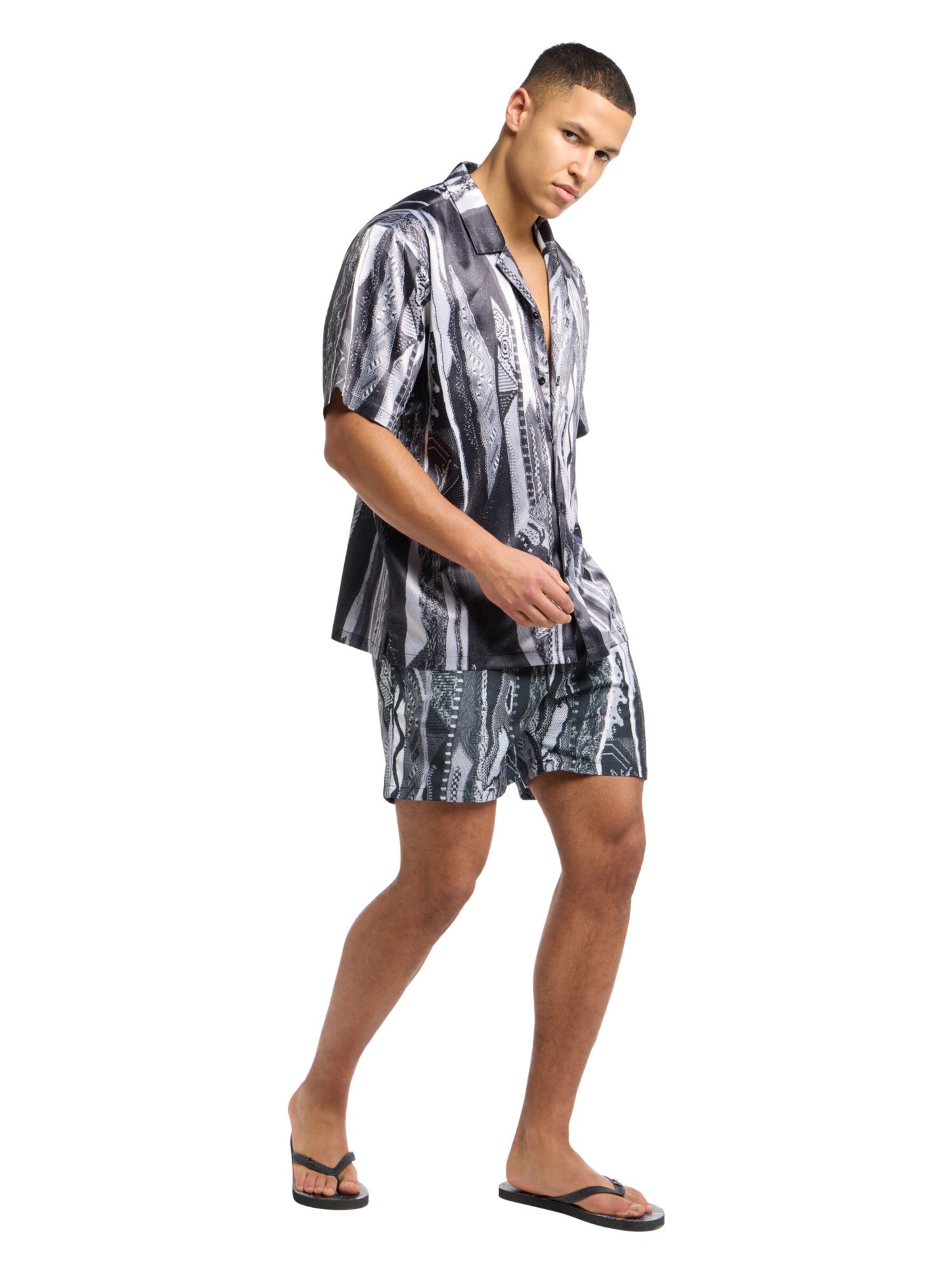 Carlo Colucci Comfort fit Overhemd 'Egetmann' in Grijs