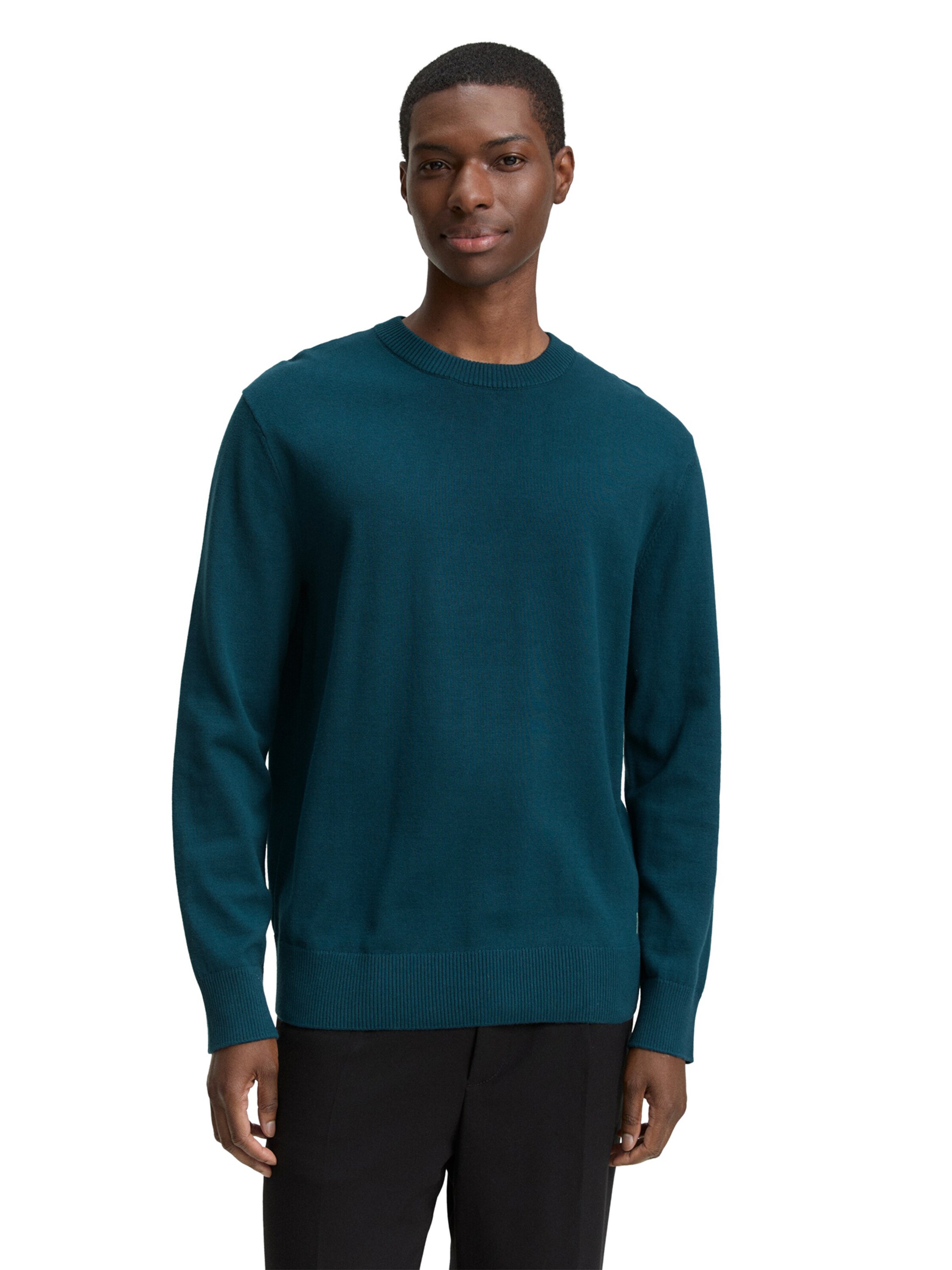 TOM TAILOR DENIM Sweater in Green: front