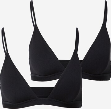 WEEKDAY Triangle Bra 'Cat' in Black: front