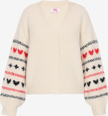 MYMO Oversize kardigán - Biela: predná strana