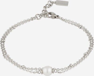BOSS Black Bracelet en argent / blanc perle, Vue avec produit