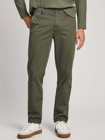 Coupe slim Pantalon chino Pepe Jeans en vert : devant