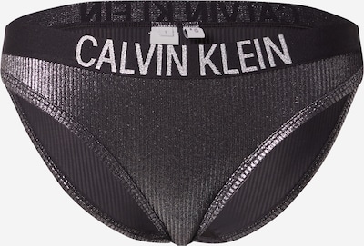 Slip costum de baie Calvin Klein Swimwear pe negru / argintiu, Vizualizare produs