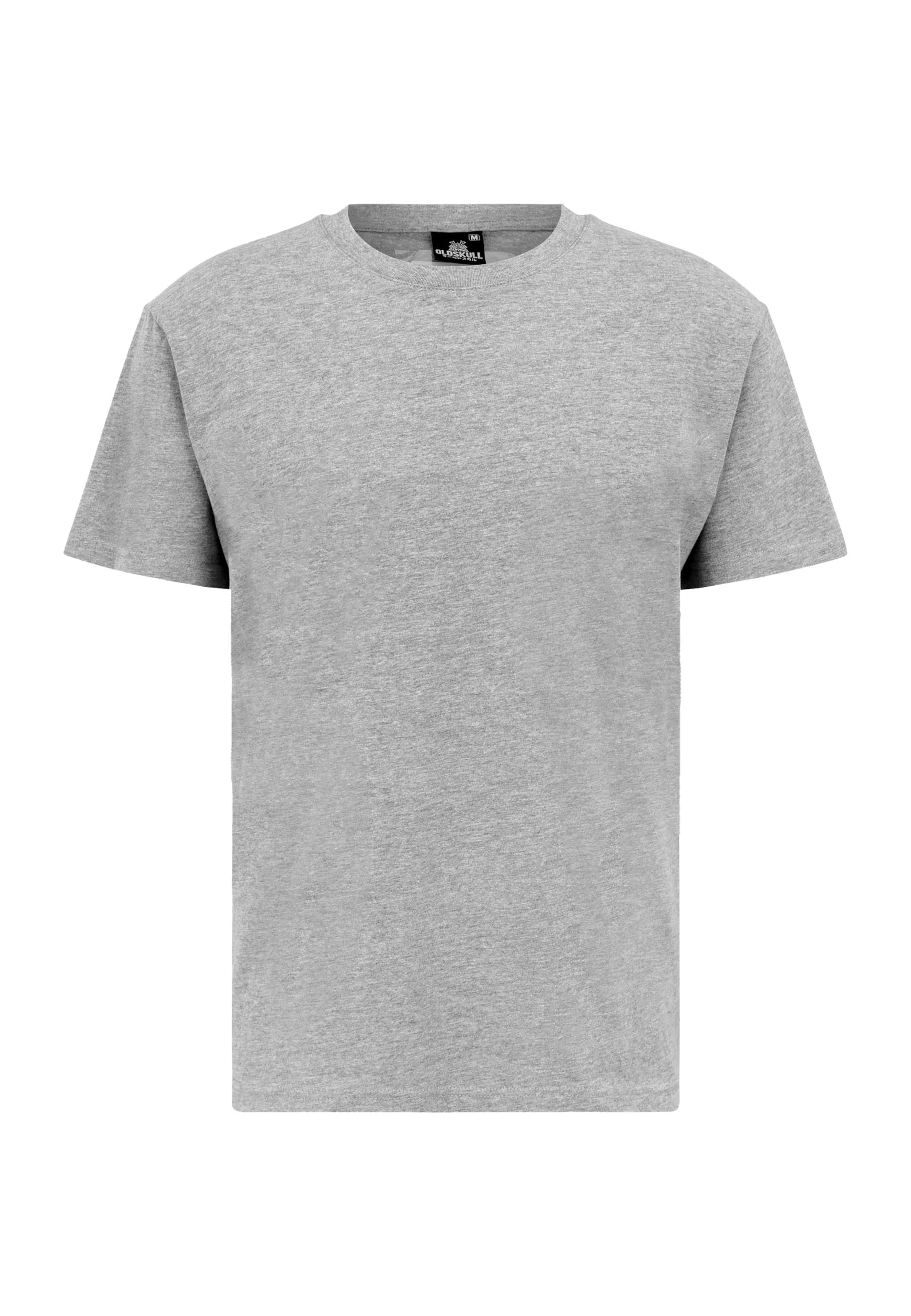 Oldskull Shirt 'Plain Basic' in Grey: front